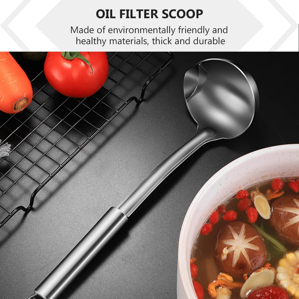 

1 шт., ложка для масляного фильтра, серебряная кухонная посуда, сепаратор жира, ситечко для супа, практичная ложка для фильтрации, совок для масляного фильтра
