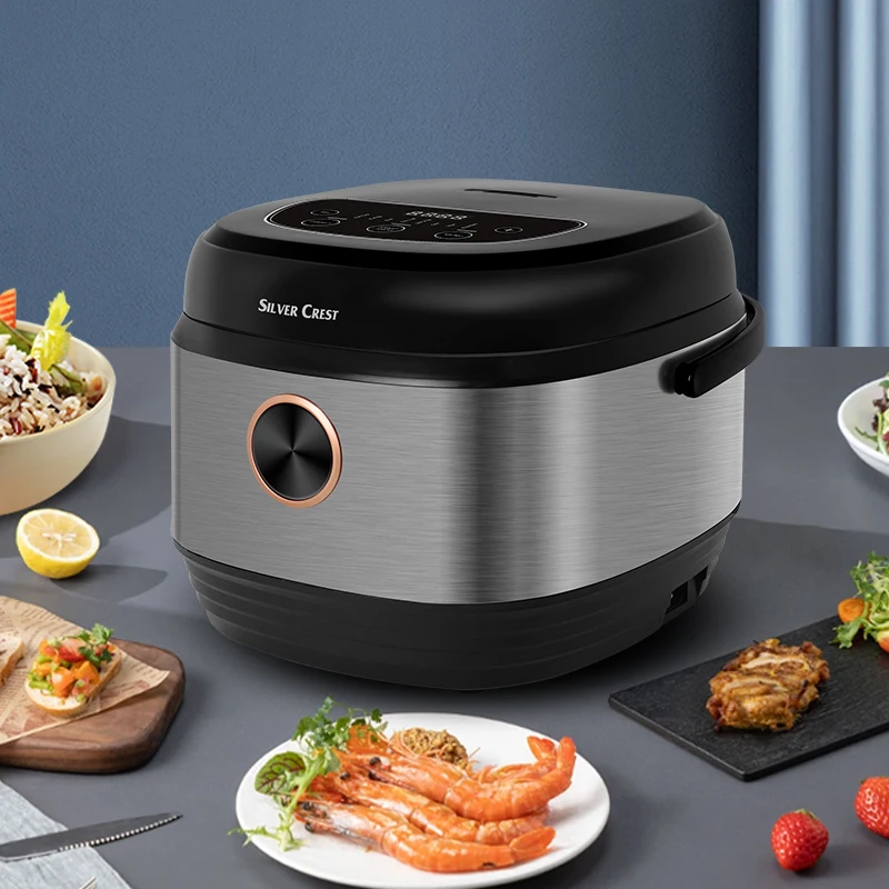 

In Stock 5L Stainless Steel Large Capacity Commercial Rice Cooker Electric Multifunctional Non Stick Rice Cooker Silver Crest