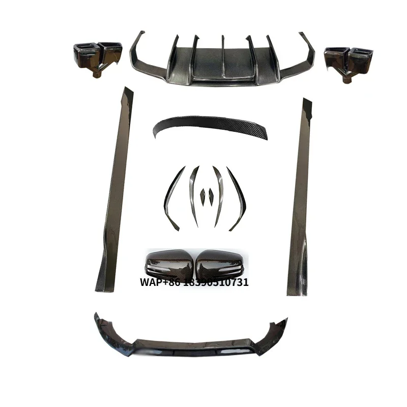 

Carbon Fiber Front Bumper Lip Side Mirrors Skirts Spoiler Rear Diffuser Body Kit for Cls W218 Cls300 Cls350 Cls500