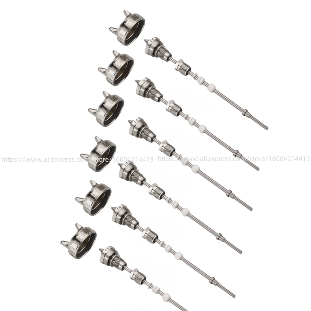 W-101 Paint Spray Gun Nozzle, Needle Air Cap Kits W-101 Paint Gun W101 HVLP Spray Gun Car Furniture 1.0/1.3/1.5/1.8mm Nozzle