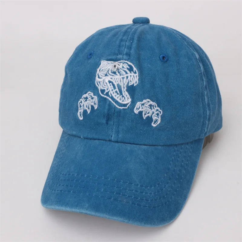 Kids Funny Baseball Cap Dinosaur Embroidery Cute Fun Boys Girls Summer Visor Hats Washed Cotton New