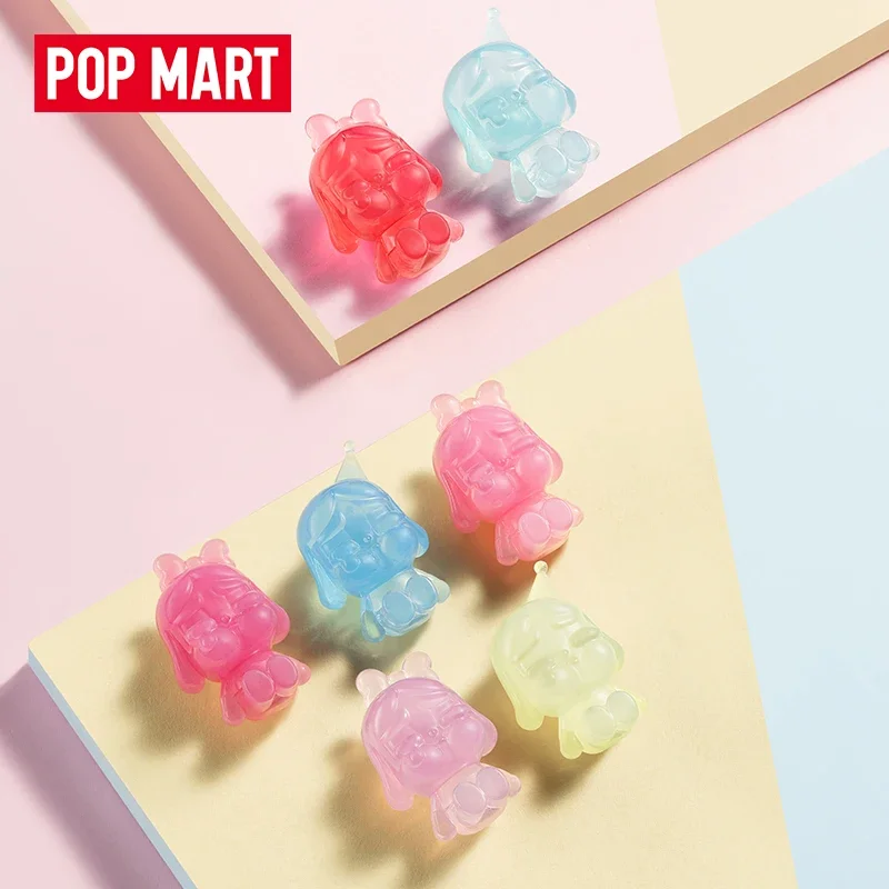 Pop Mart Pop Bean Crybaby Mini Doll Gradient Rainbow Color Set Series Original Toys Doll Cute Anime Figure Ornaments