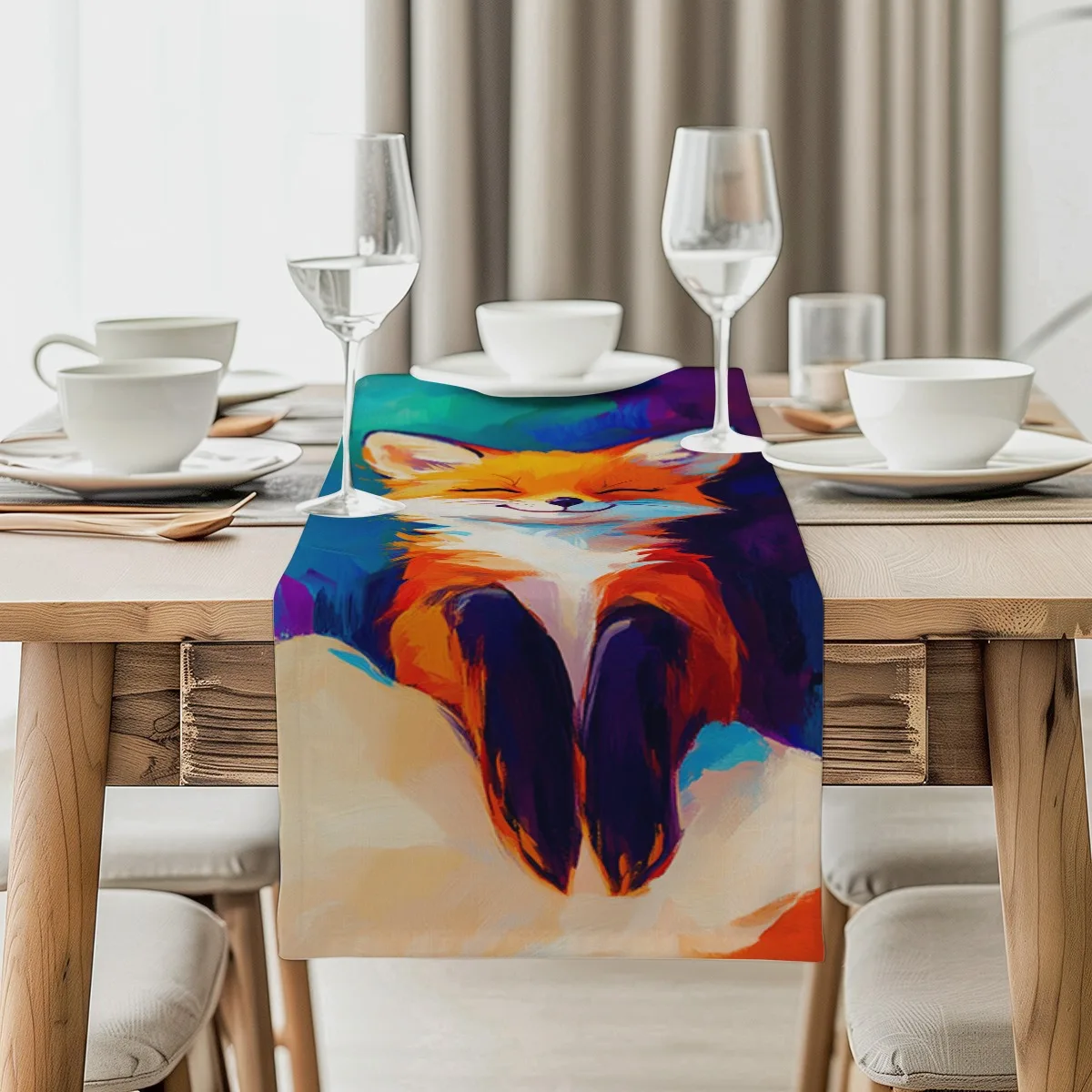 decoration table runner Autumn Maple Leaves Japanese Zen Style Long cloth for home, kitchen,outdoors,garden,restaurants,banquet