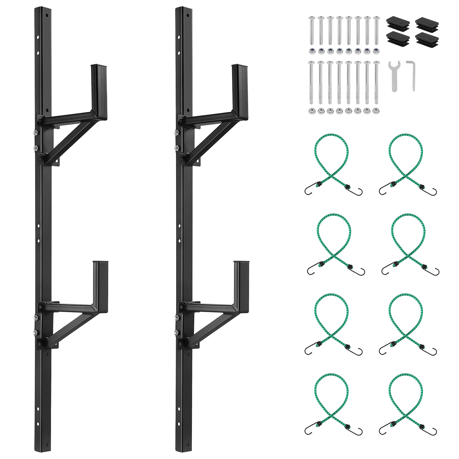 Side Mount Trailer Ladder Rack, Lightweight Rustproof Adjustable Ladder Rack for Open and Enclosed Trailer Exterior Side Wall