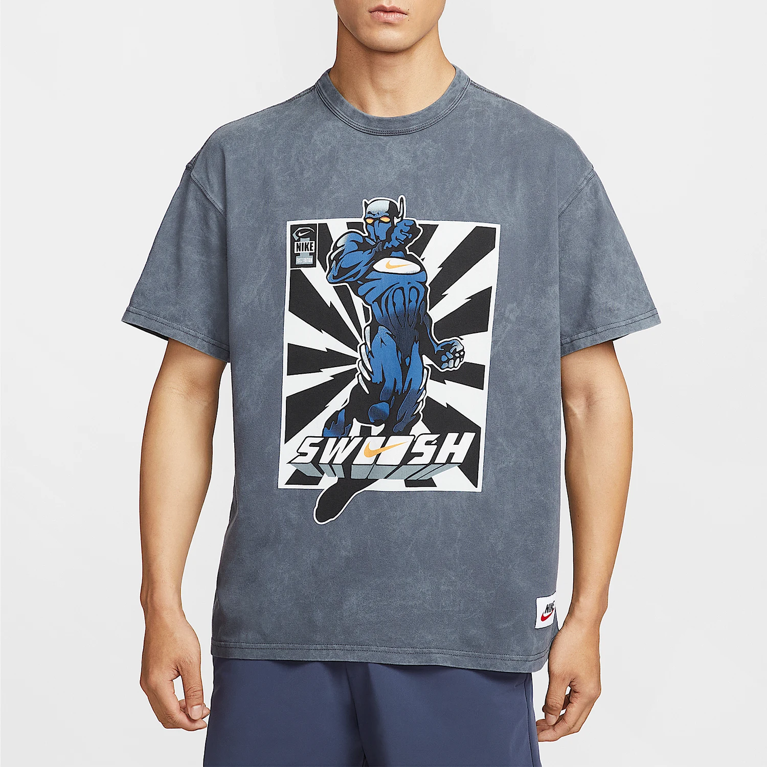 Nike genuine comfortable summer men's loose pattern printed short sleeved shirt HJ3673-060