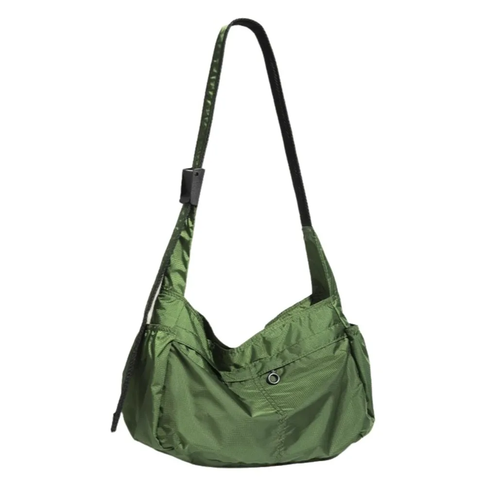 

Versatile Portable Crossbody Bag Large Capacity Solid Color Messenger Bag Waterproof Smooth Oxford Cloth Shoulder Bag Unisex