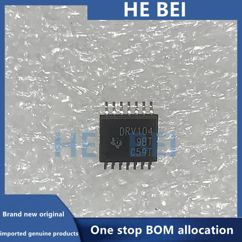 DRV104PWPR Silk Screen: DRV104 Bridge Driver Chip, TSSOP14 Package, New and Original