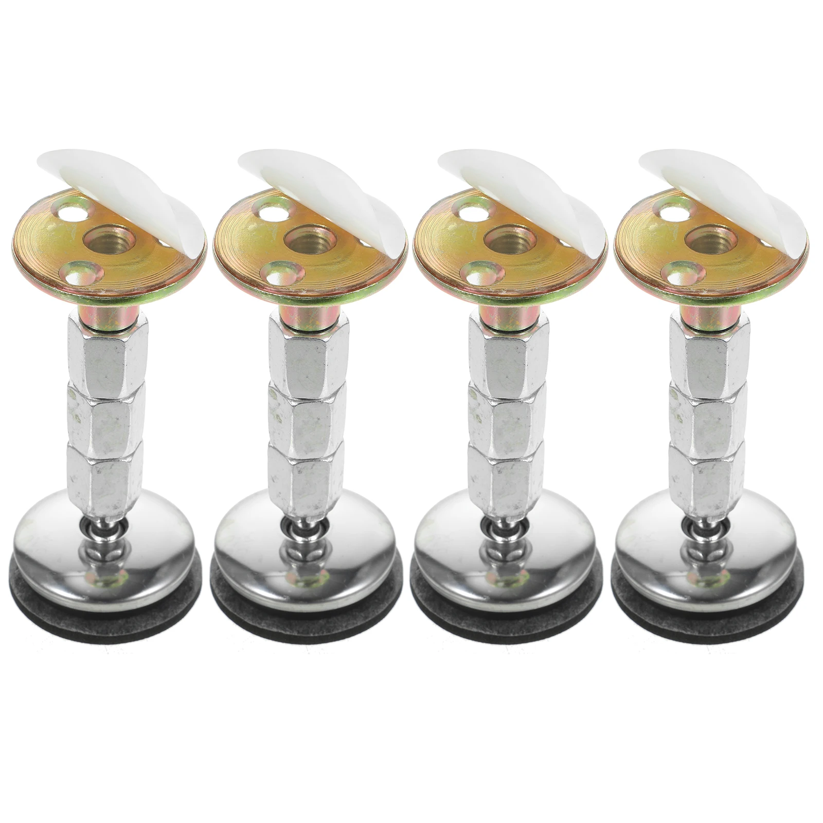 

4pcs Anti-collision Fixer Metal Adjustable Sturdy Home Supplies Anti-slip Tool for Bed Sofa Chair Kitchen Table Furniture Leg