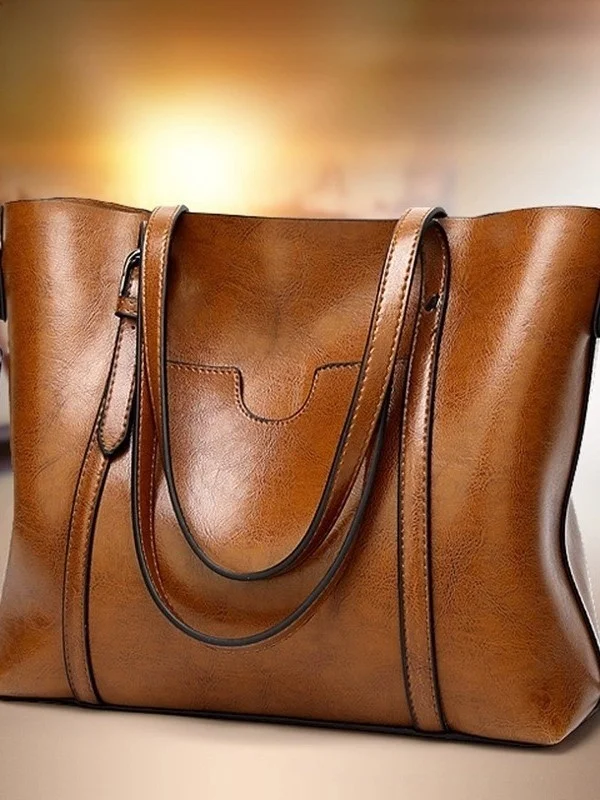 

ITSK Luxury Leather Women's Bag 2026 New Large Capaci Crossbody Cowhide Simple Versatile Commuter Tote Bag