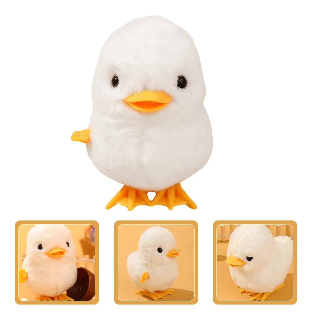 4 Pcs Jumping Chicken Toy up Bouncy Balls Wind Windup Toys for Kids Baby Fuzzy Animal Cartoon