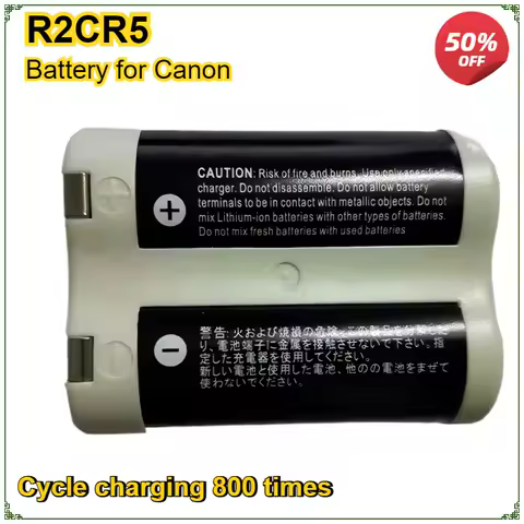Rechargeable Lithium Battery+ Charger for Canon R2cr5 2CR5 EOS 1 EOS 3 6V Camera Battery High Quality Bateria 6V 500mAh