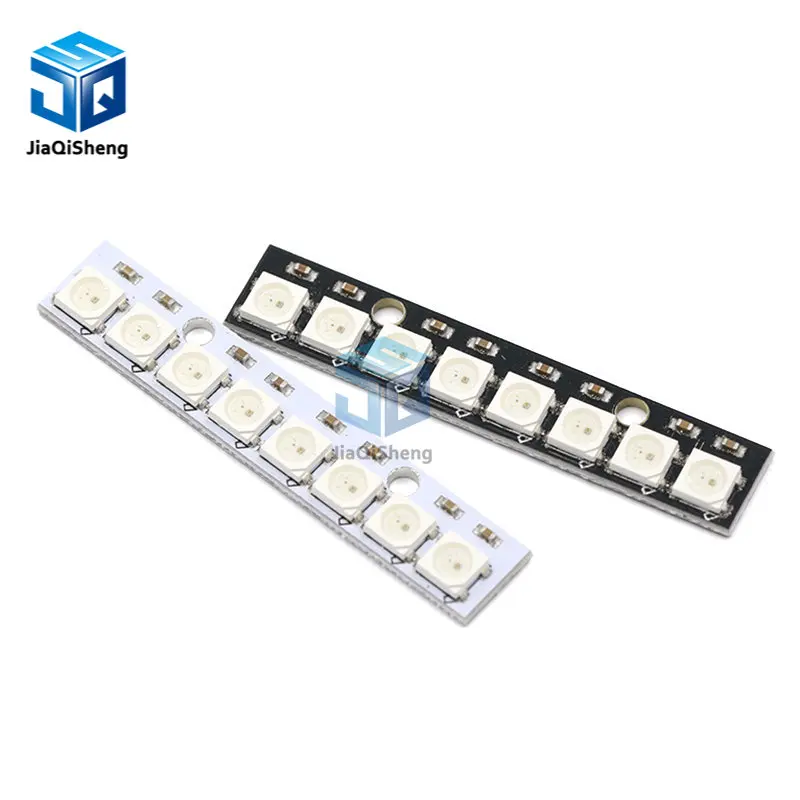 8 channel WS2812 WS2812B WS 2811 5050 RGB LED Lamp Panel Module 5V 8-Bit Rainbow LED Precise