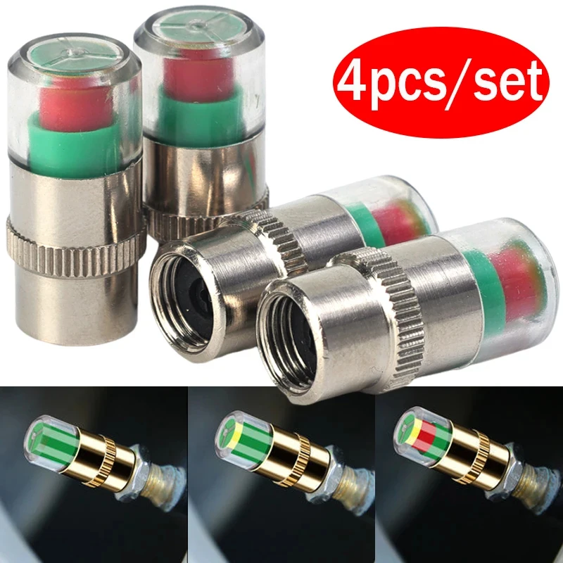 

Car TPMS External Tire Pressure Monitor Alarm Tire Pressure Gauge Indicator Valve Stem Cap Sensor Tire Inspection Tools