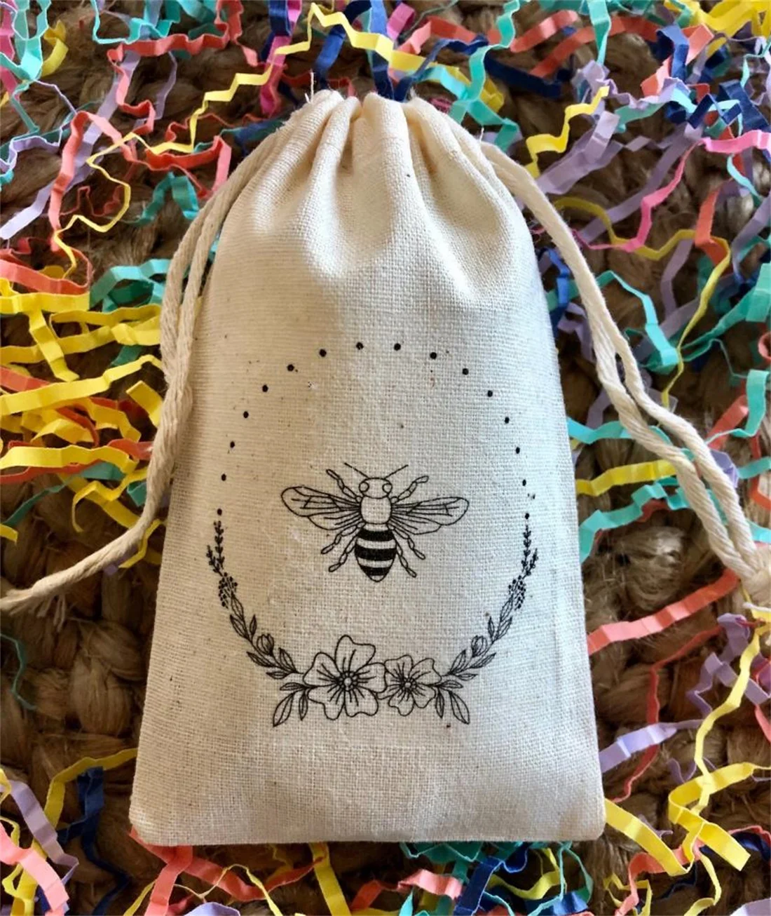 20pcs Floral Wreath Honey Bee / Bumblebee Party Favor Bags