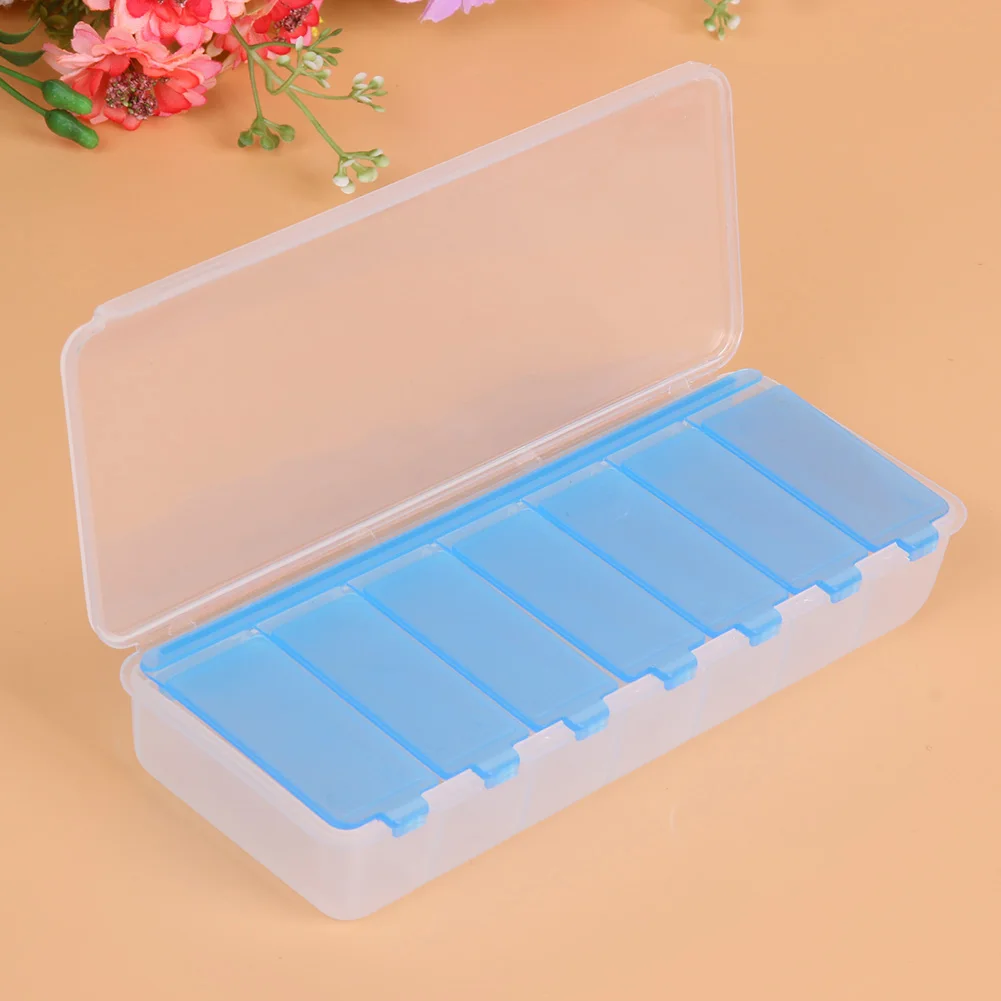 

7-Compartment Capsule Storage Cases High Temperature Resistant Health Care Products Boxes Waterproof Lightweight for Home Travel