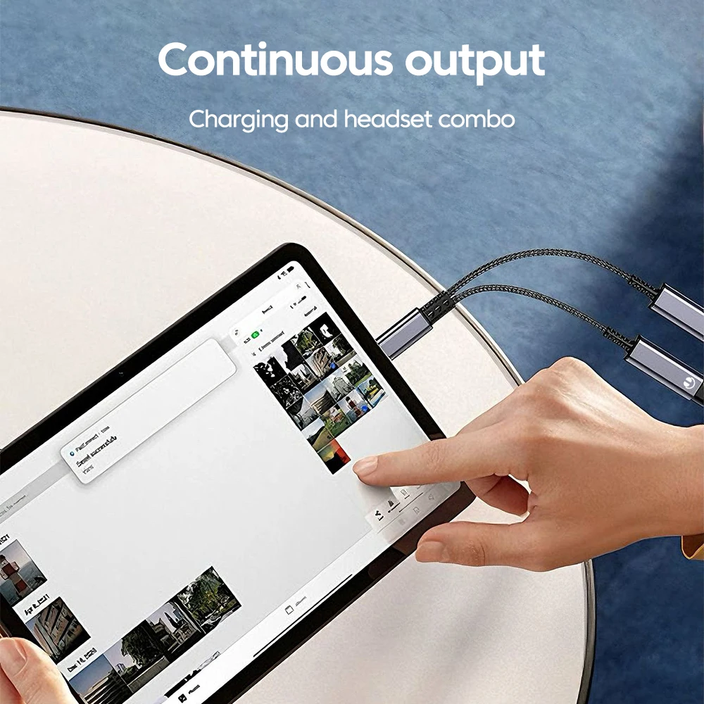 2-in-1 نوع C سماعة محول الصوت PD60W شحن سريع USB C محول كابل محول آيفون 15 16 سامسونج اللوحي المحمول