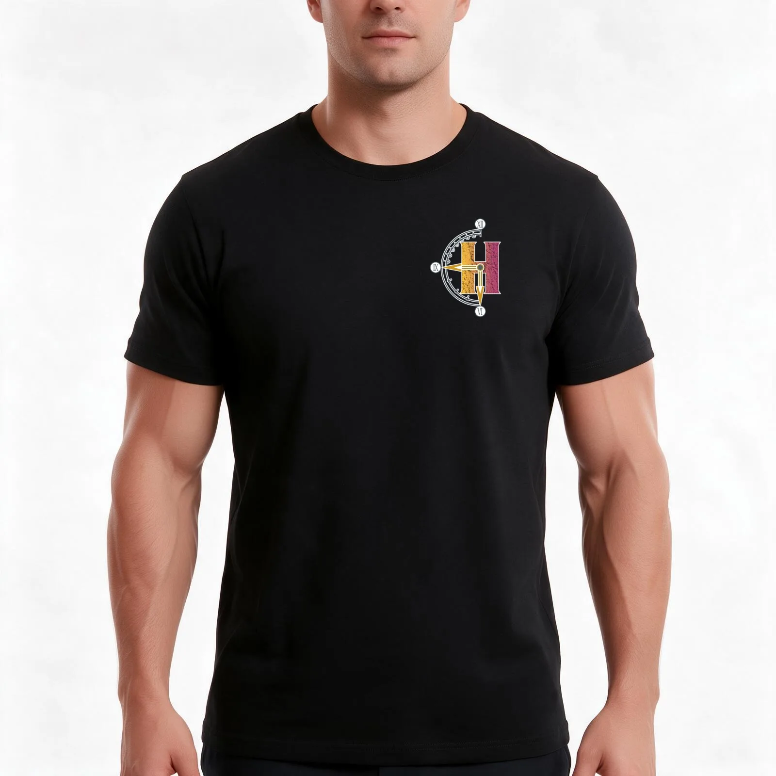 Small H of heart T-Shirt, Summer Casual Cotton Tee, Oversized Streetwear Tops, Vintage Graphic Print, Loose Fit Short Sleeve