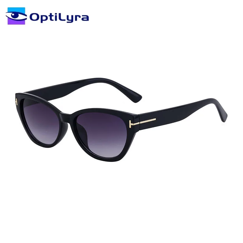 

OptiLyra Brand Fashionable Cat Eye Women Sunglasses Outdoor Street Style No-Makeup Glasses UV400 Sun Protection Glasses