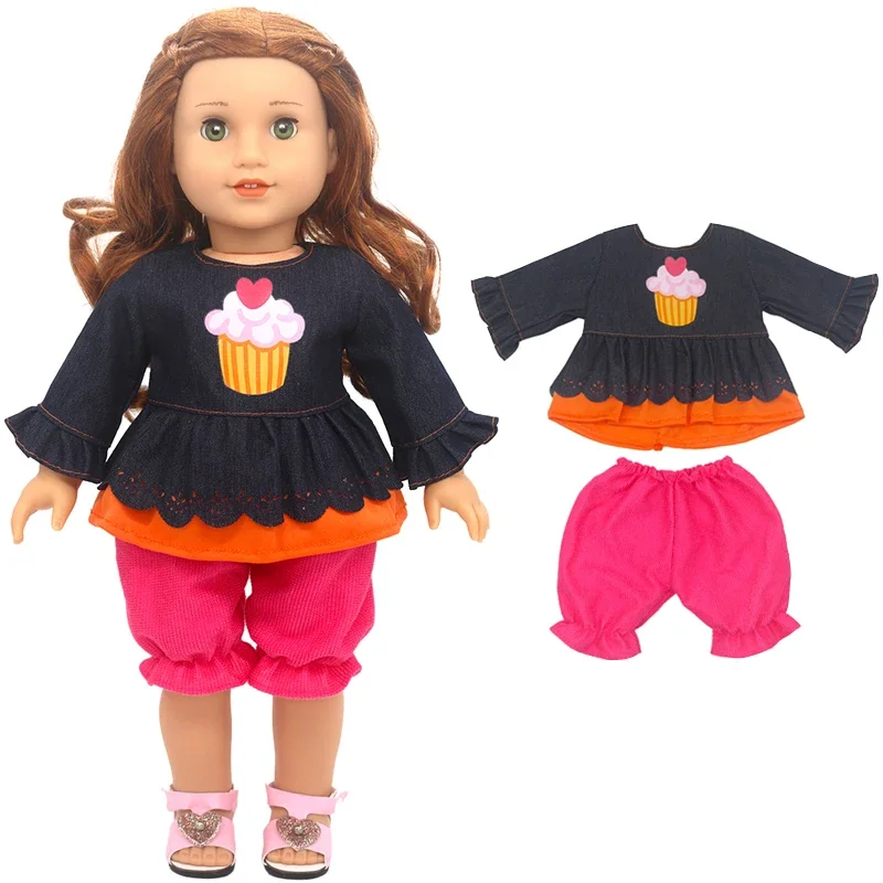 18" Girl Doll Outfit Coat Pink Dress Baby Doll Clothes Baby Girl Gifts