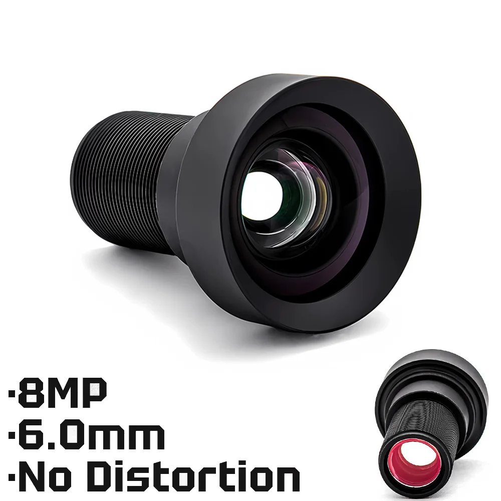WGWK-7038 HD 8MP M12 Mount Lens 6mm Focal length No Distortion 1/1.8 Format F1.6 Optional CCTV For Surveillance Security Camera