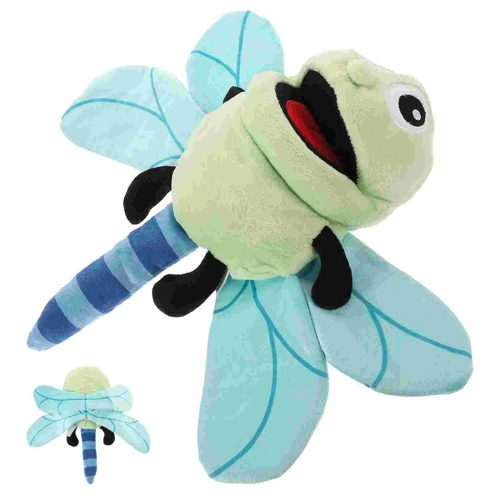 Burattino a mano con libellula Animali dei cartoni animati Burattini a farfalla in peluche Giocattoli per bambini Racconto di storie Modello di simulazione Puzzle Bambino