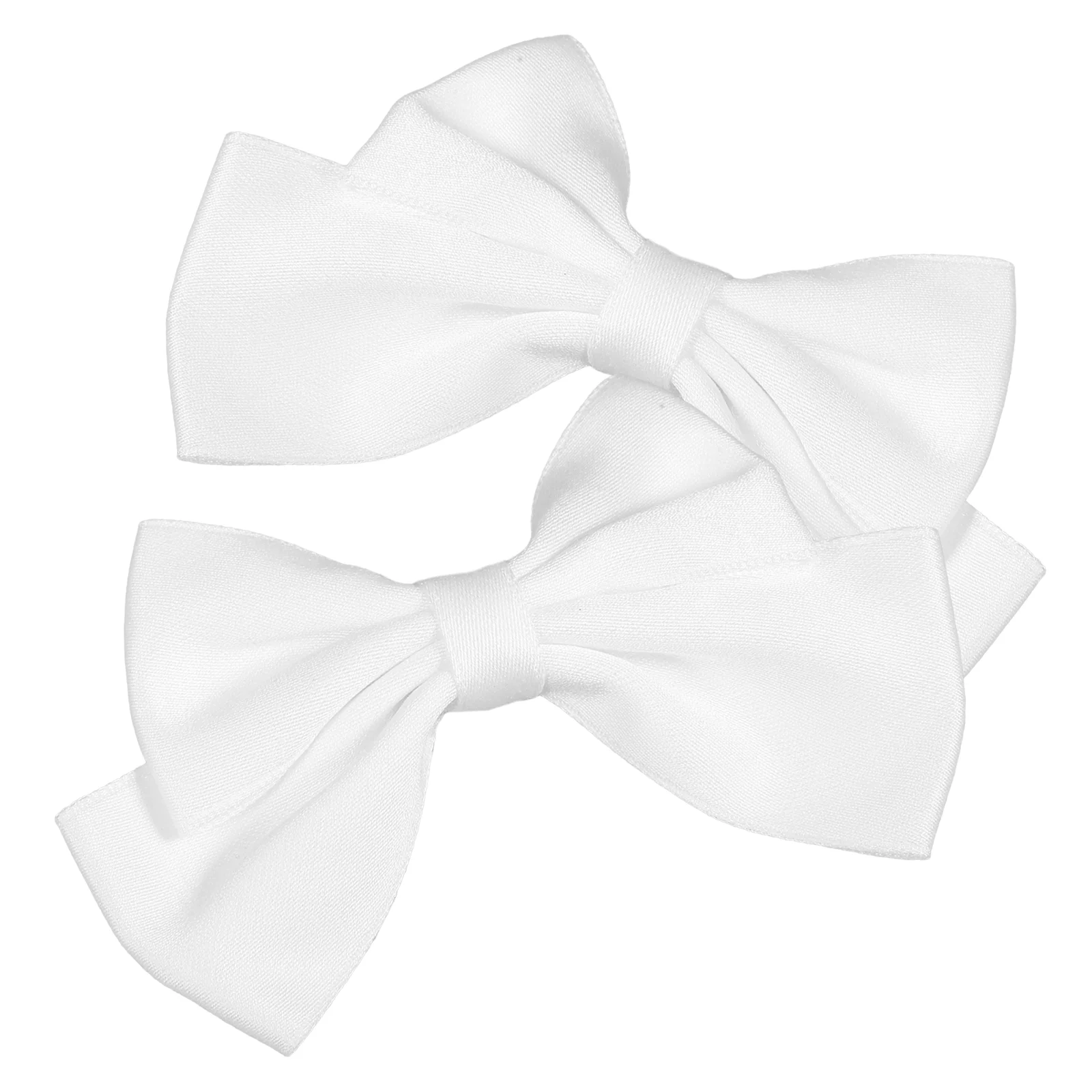 2 Pcs Bow Shoe Buckle Shoes Decor Clamp Bridal Hair Accessories Tie White Cloth Fabric Clip Bride Pearl Heels