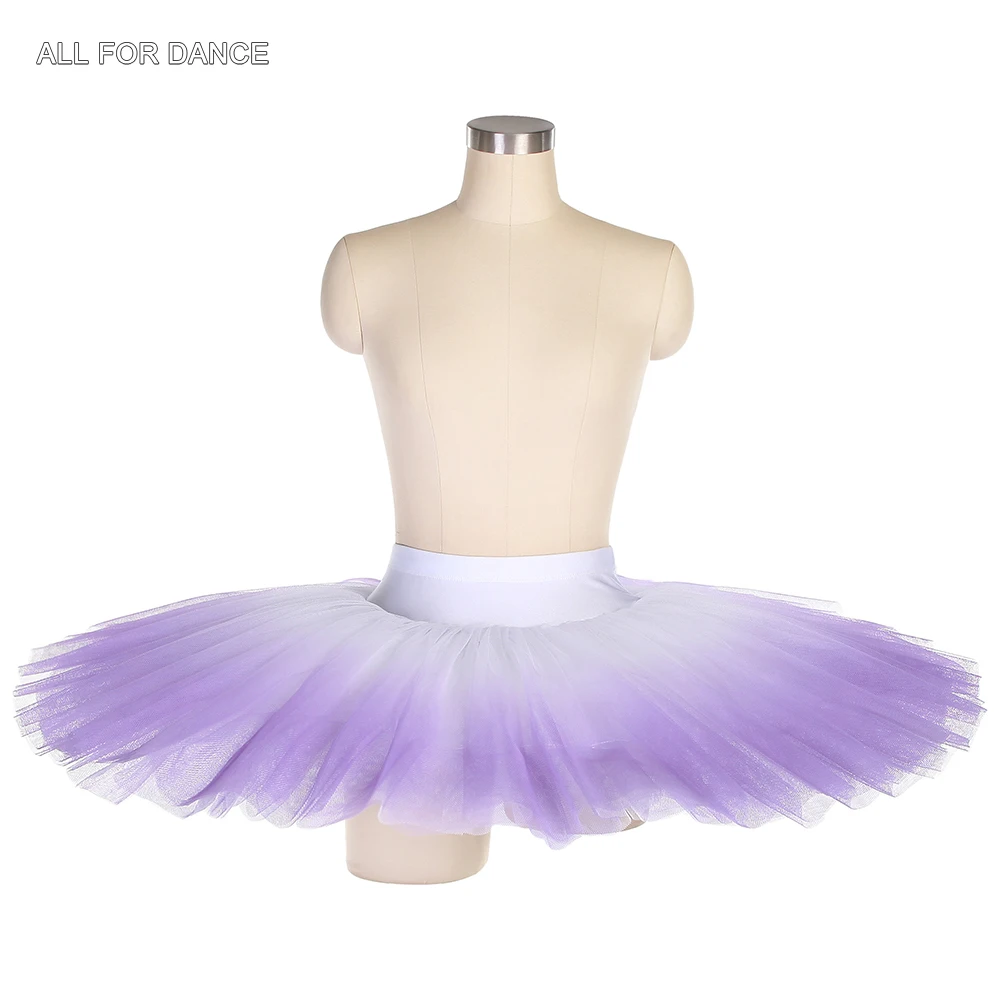 

BLL497 Ombre Purple Ballet Dance Half Tutu Child & Adult 7 Layers of Stiff Tulle Dance Tutu Skirt Ballerina Dance Show Costumes