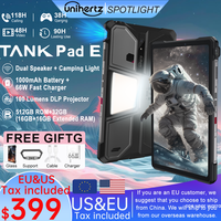 Unihertz 8849 TANK PAD E Rugged Tablet with Projector Android 21000mAh 120Hz 50MP Camera 24GB 512GB 66W 10.95 inch Phone Tablet