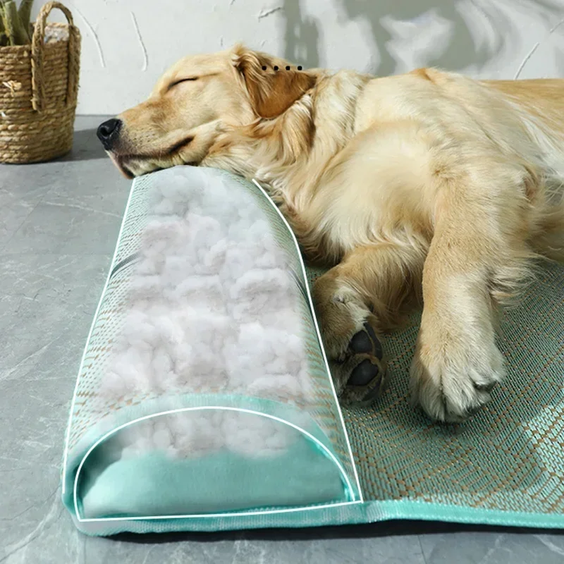 HOOPET Summer dog bed with a sofa fridge for little Medilum big dogs breathing big dog bow from a cat sleeping pillow