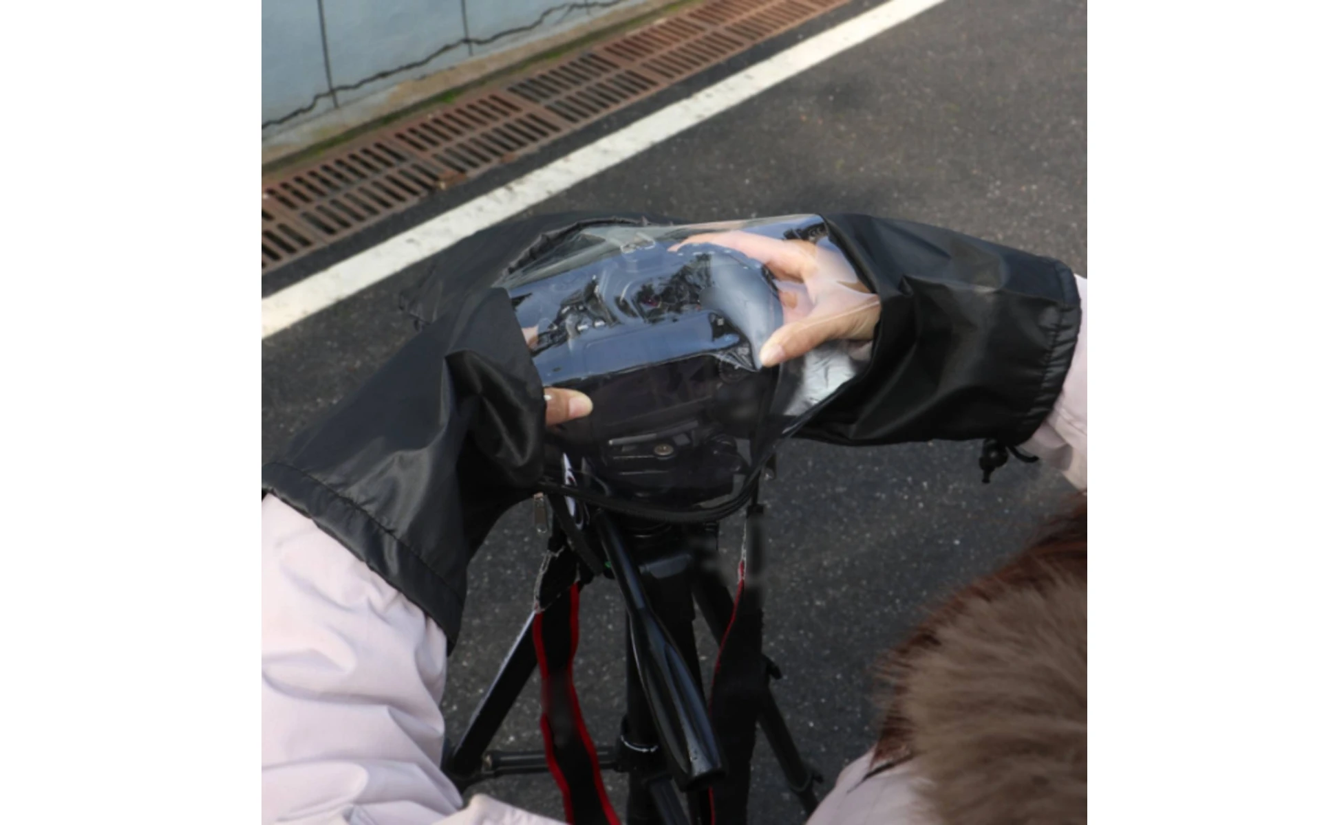 DSLR Rain Cover Weather Protection Camera Lens Rain Cover Lens Jacket Folds Flat Photo Gear Long-Lasting Nylon for Outdoor