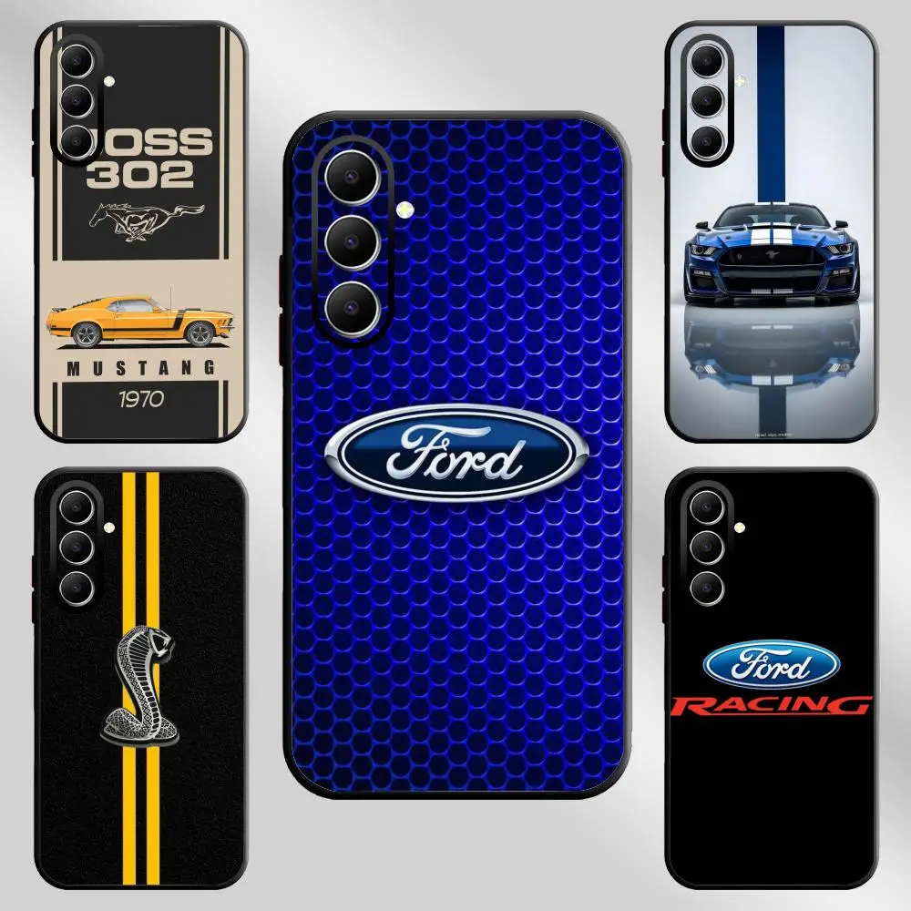 Super brand car F-fordes Logo Phone Case For Samsung Galaxy A16 A56 A36 A26 A06 A55 A54 A15 A35 A25 Soft Black view 2