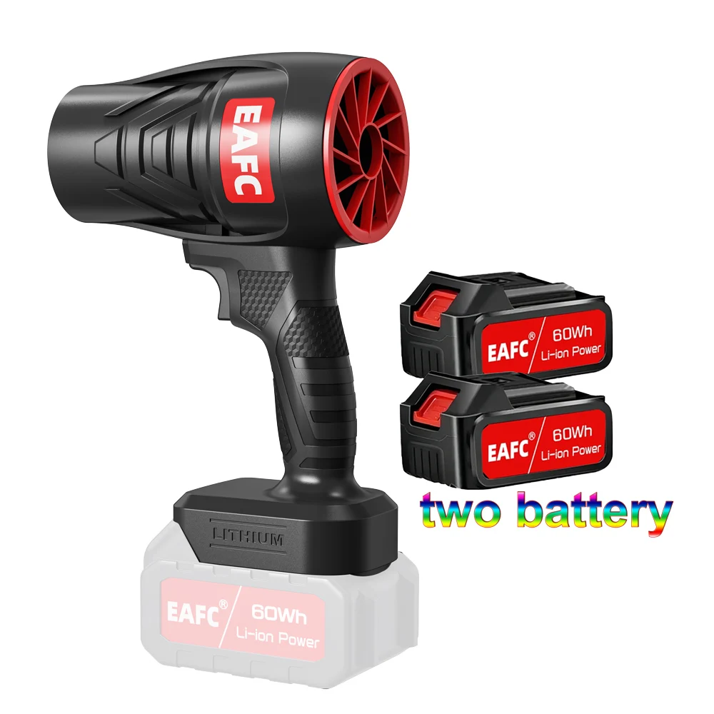 EAFC 300 W leistungsstarker Luftgebläse-Turbolüfter mit Schub zum Reinigen von gefallenen Blättern, Schnee und Sand mit 21-V-Makita-Akku