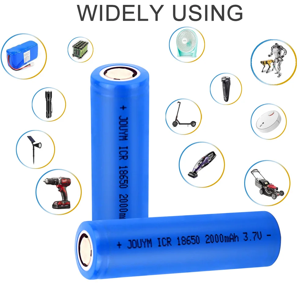 1-10 sztuk 2000MAH 3.7V 18650 akumulator baterie litowe o wysokiej wydajności ogniwo litowo-jonowe