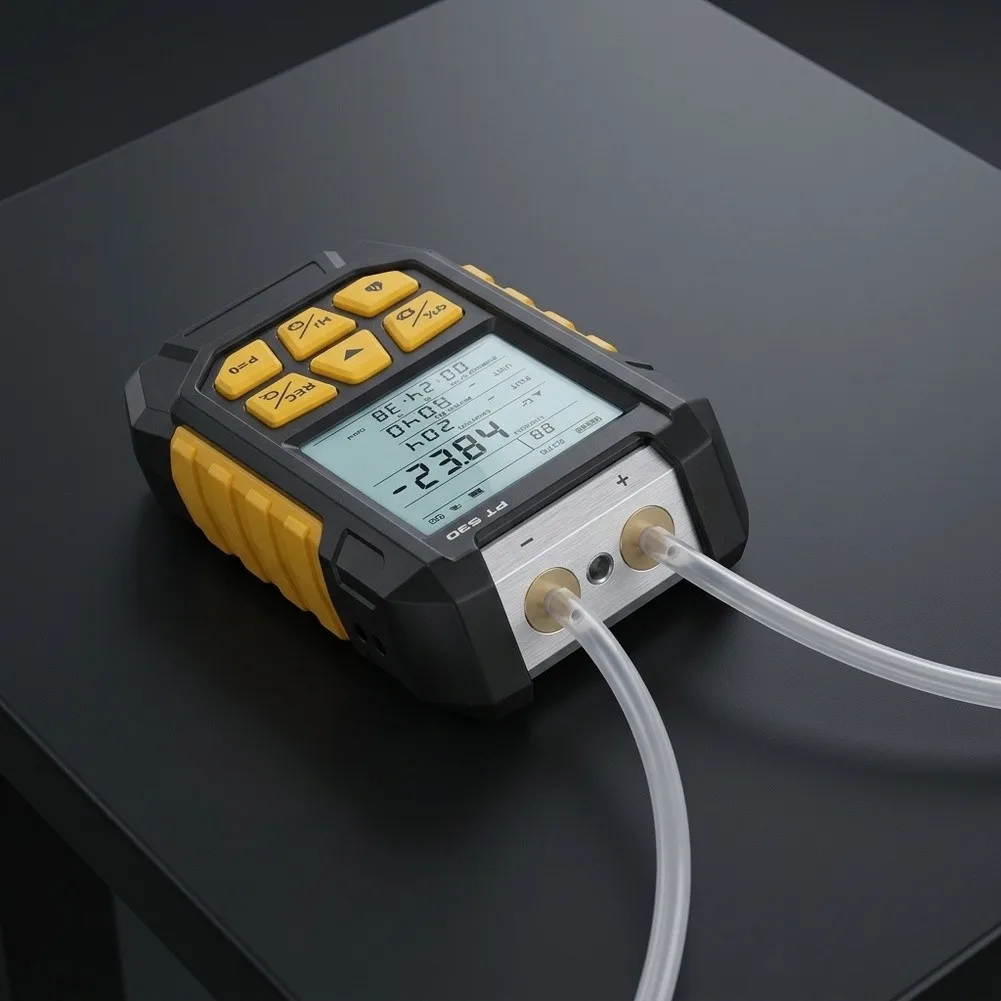 For Low-Light Environments Digital Pressure Gauge Industrial Manometer Wide Measurement Range Backlit LCD Display