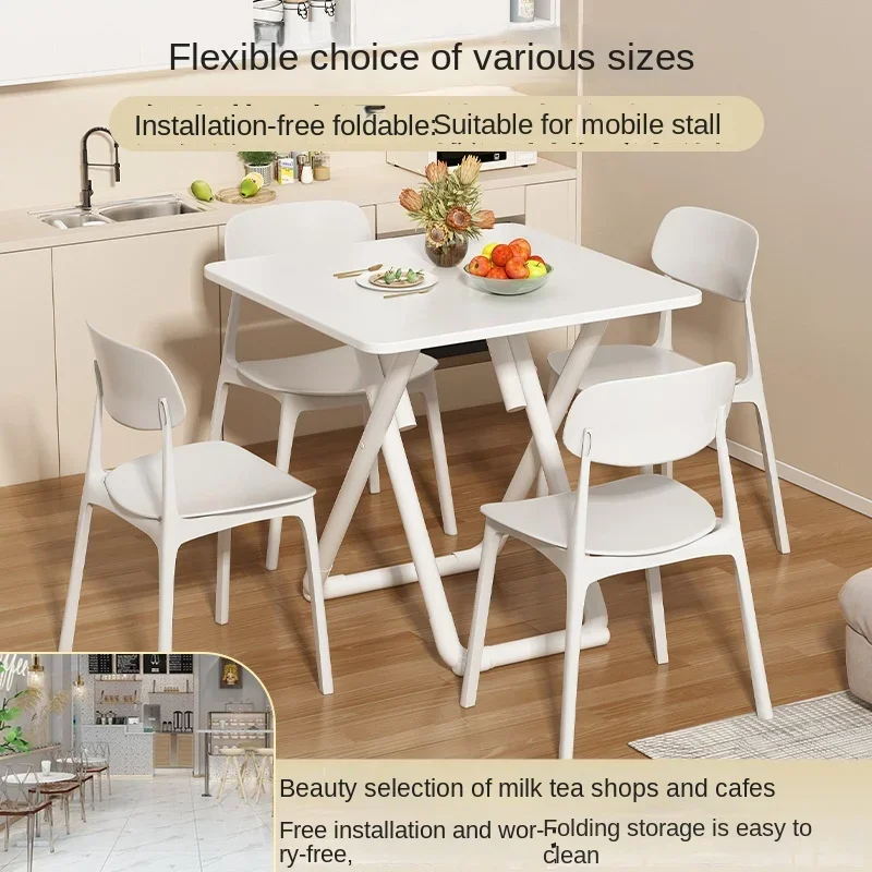 Folding Table Small Table Folding Convenient Home Dining Round Table Dinner Table Furniture  Kitchen Camping Out