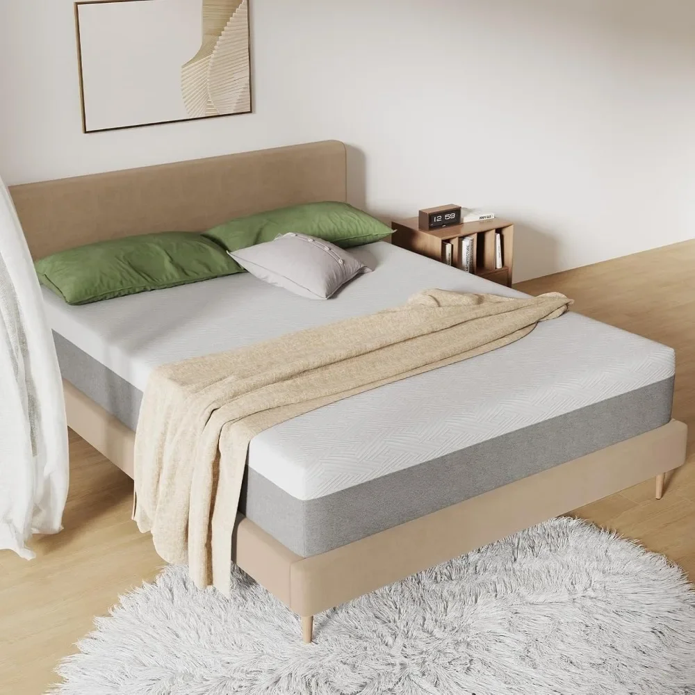 

10 Inch Queen Mattress, Gel Memory Foam Mattress for Suppotive & Pressure Relieving, Medium Firm Feel in a Box, Bliss