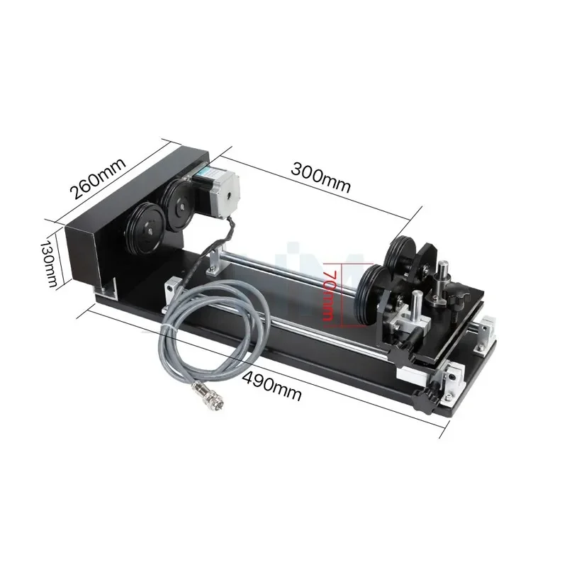 Lampiran ukiran putar dengan rol motor Stepper untuk Model mesin pemotong ukiran Laser A