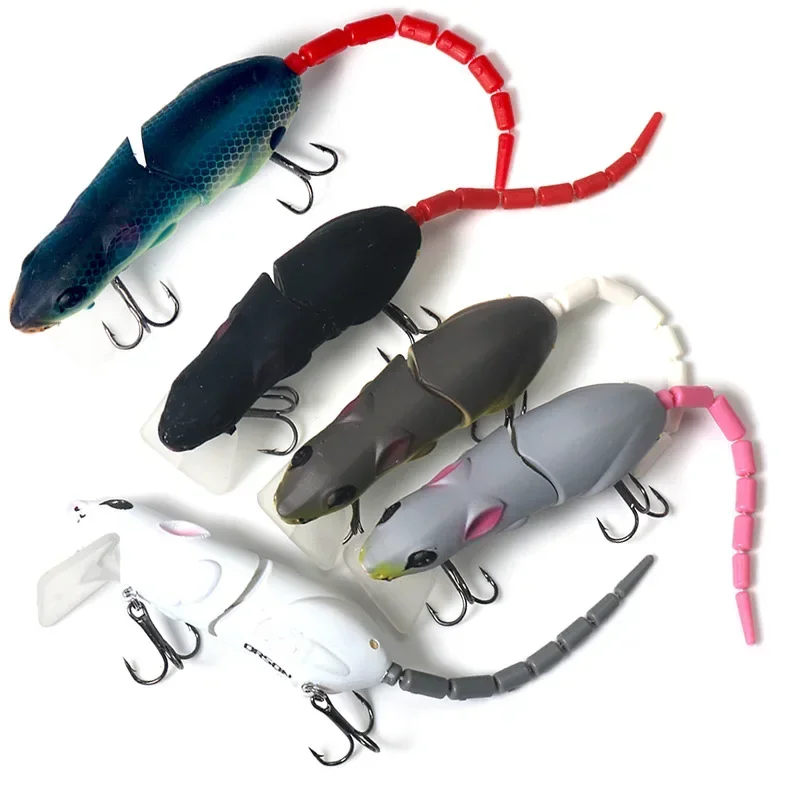 

New Artificial Fishing Lure Plastic Mouse Lure Swimbait Rat Fishing Bait for Pike Bass with Hook Fishing Tackle Minnow Crankbait