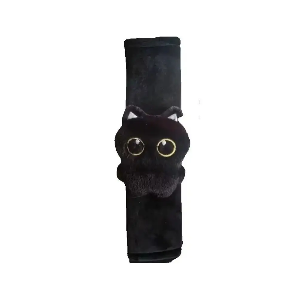 

Black Cat Car Safety Shoulder Pads Soft Plush Pressure-Relief Car Seatbelt Shoulder Guard Auto Interior Accessories
