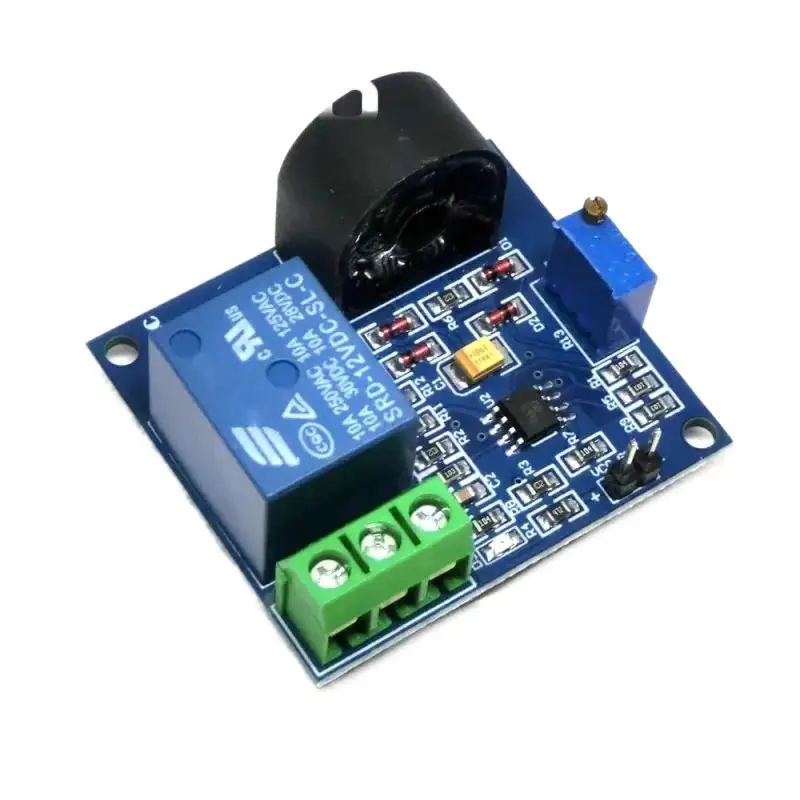 

5A Overcurrent Protection Relay Module AC Current Detection Board 5V/12V/24V Relay ZMCT103C Current Transformer