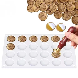 24-Cavity Cylinder Silicone Mold  Wedding Sealing Wax Stamp Making Molds Lollipop Chocolate Bakery Handmade Tools Reusable