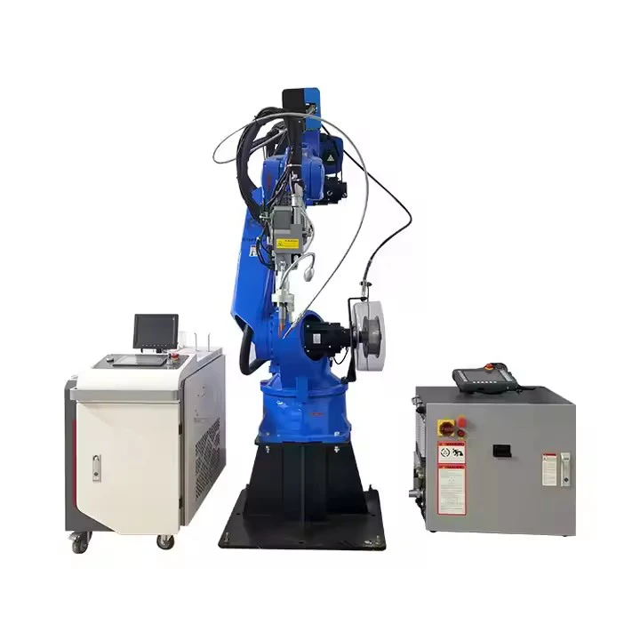 1500W 2000W 3000W Automatic 6 Axis Robot Arm Fiber Laser Robotic Welding Machine For Corner Welding