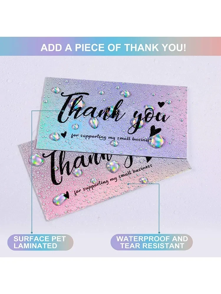 50 sheets/pack  Thank you for the laser thank you card