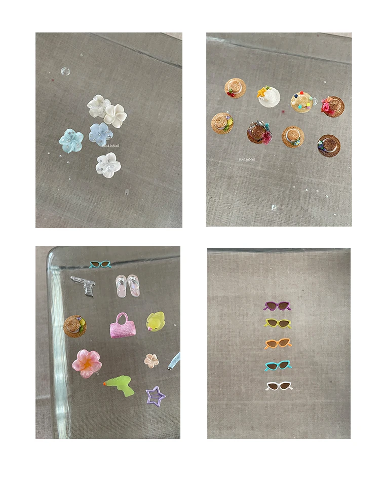 Plantillas lindas del arte del clavo de la joyería del arte del clavo del sombrero de paja de la flor del pato