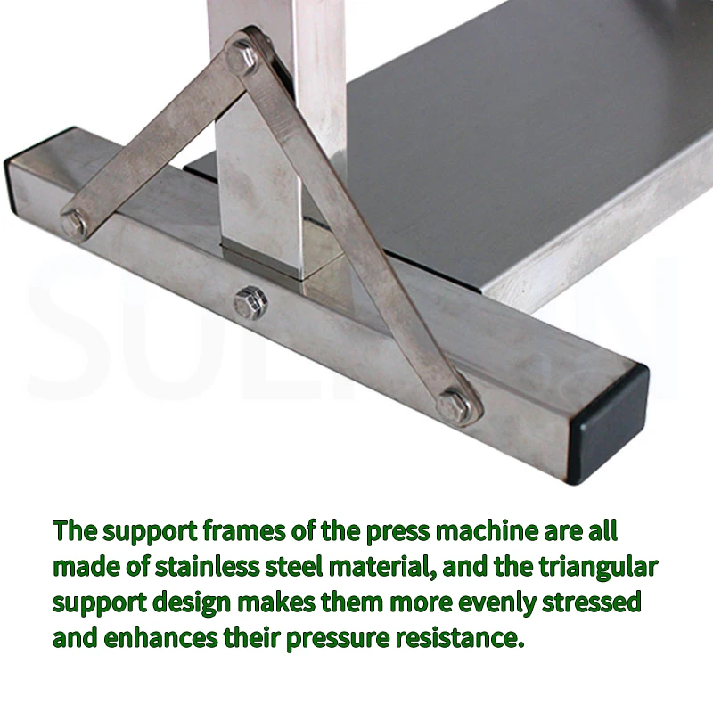 Penekan Anggur Komersial Food Grade Stainless Steel Penghancur Buah Pembuat Jus Pemisah Residu Kapasitas Besar Penekan Dapat Dilepas