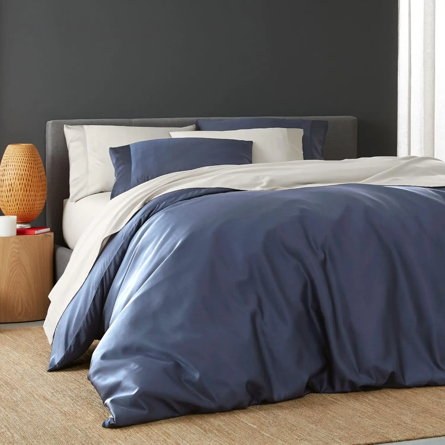 

Bamboo Viscose Duvet Cover Set, Organic & Cooling, King Size with Pillowcases, Soft High GSM