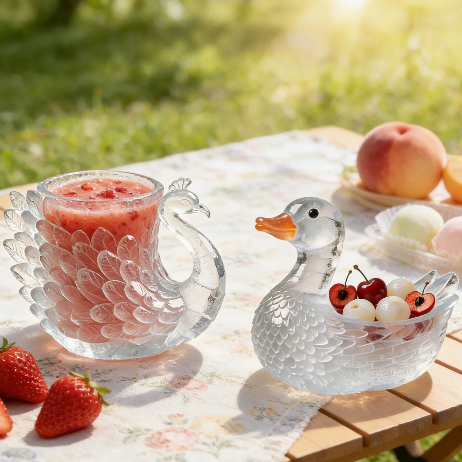 

3d Duck Silicone Mold DIY Duck Peacock Ice Bowl Fondant Cake Chocolate Plaster Mold Dessert Baking Accessories Resin Mold