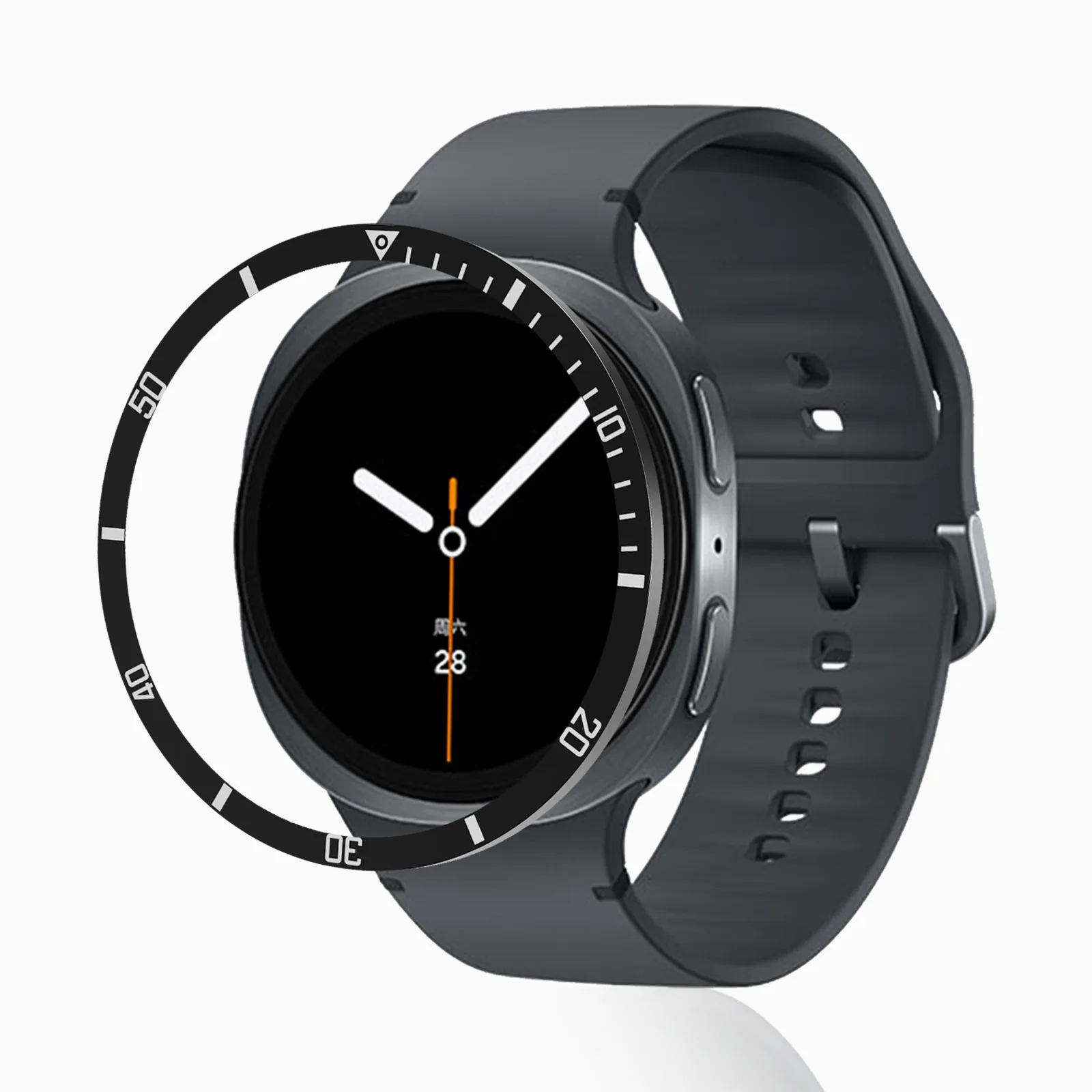 Funda con marco de estilo de anillo de bisel de Metal para Samsung Galaxy Watch 8, cubierta de 40MM y 44MM, carcasa con marco de anillo de protección antiarañazos