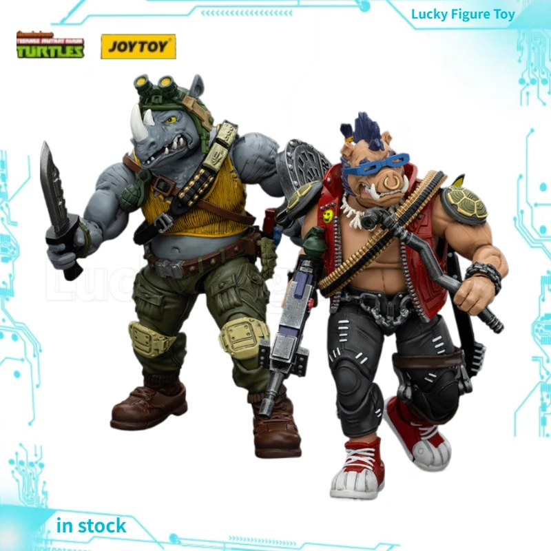 

【Original】JOYTOY TMNT Ninja Turtles Beebop Rocksteady 1/18 Action Figures Collectibles Classic Toys