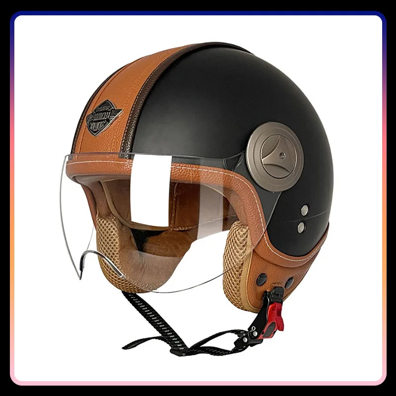 

Men Women Universal Open Face Helmet Ventilation DOT Approved Casque Four Seasons Riding Scooter Motorcycle Helmet Cascos